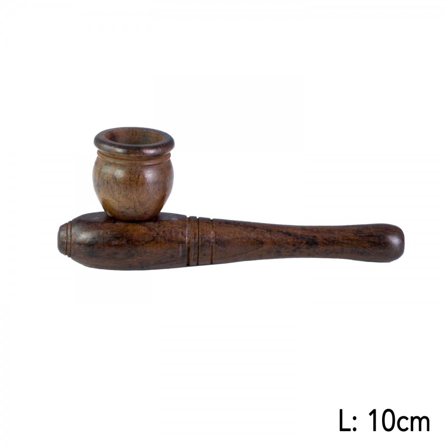 Wooden pipe. Brown wood glides with a 10cm kick hole.