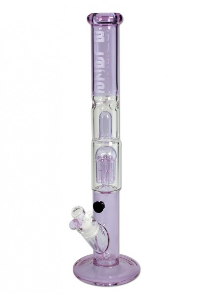 BLAZE GLASS cylinder bong Ice 6-arm percussion violet blue