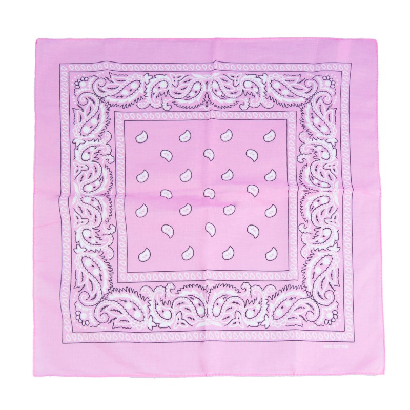 Bandana pink 50x50cm 100% cotton