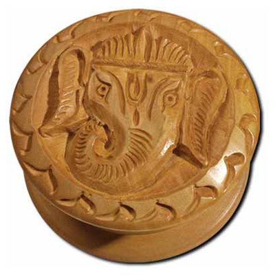 Grinder, Shisham, carved with motif: "Elephant"