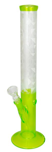 Glass bong straight "Greenline", neon green