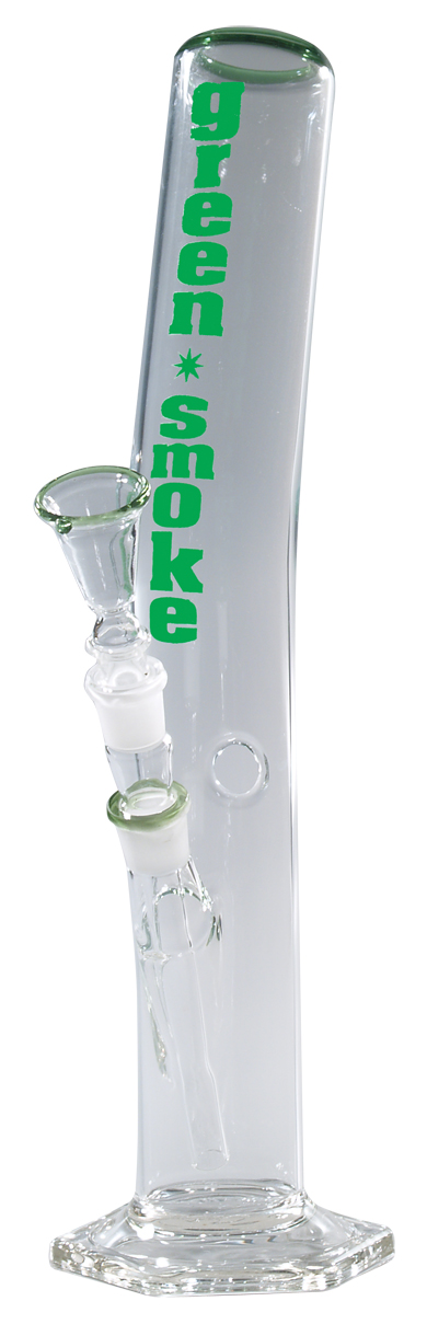 Glass bong-18.8er-40cm-Green Smoke-Round base