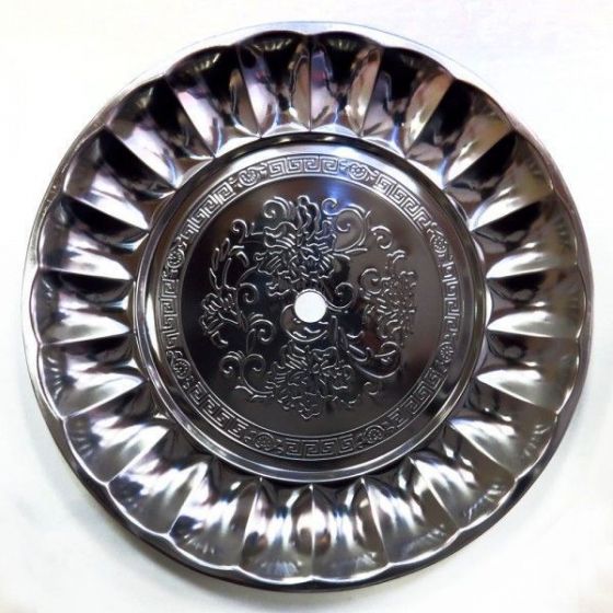 Coal plate Tradi perforated - silver