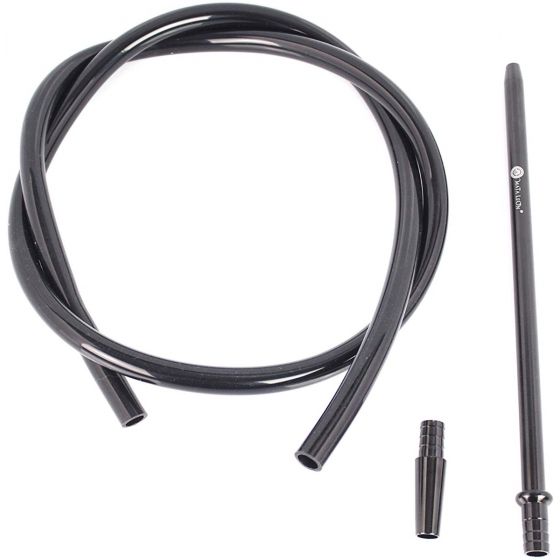 Mata Leon silicone hose with aluminum mouthpiece black