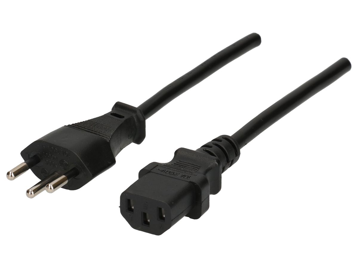 TD apparatus cable H05VV-F3G1.0 5m black T12 / C13