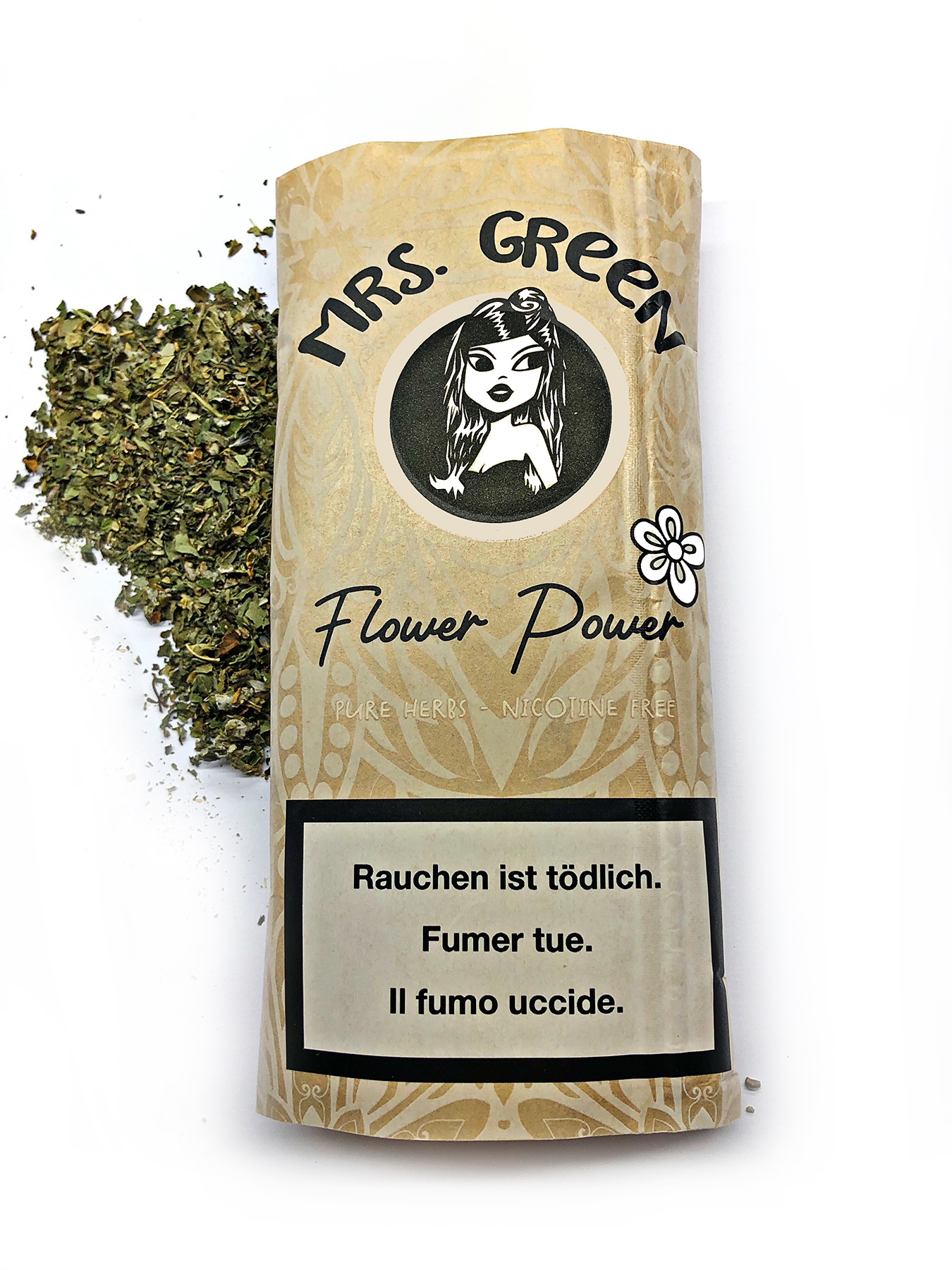 Frau Grün - Mélange d'herbes Flower Power 80g (100% sans nicotine et naturel)