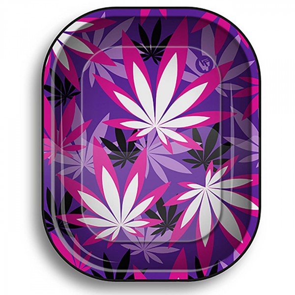 Rolling Tray 'Pink Leaves'
