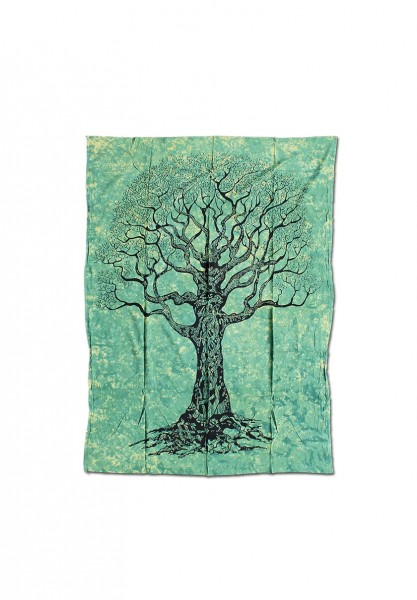 Batik cloth 'Classic Tree' colored