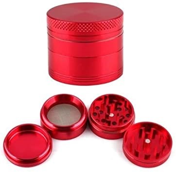 Aluminum grinder, red (K22)